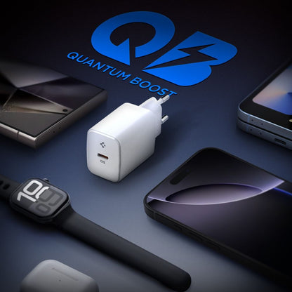 Caricabatterie Rete Spigen Essential, 20W, 3A, 1 x USB-C, Bianco