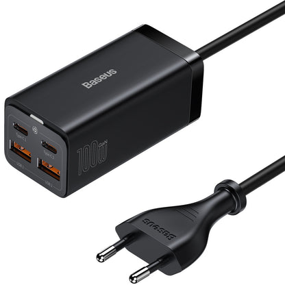 Caricabatterie Stazione Baseus GaN3 Pro, 100W, 5A, 2 x USB-A - 2 x USB-C, Nero CCGP000101