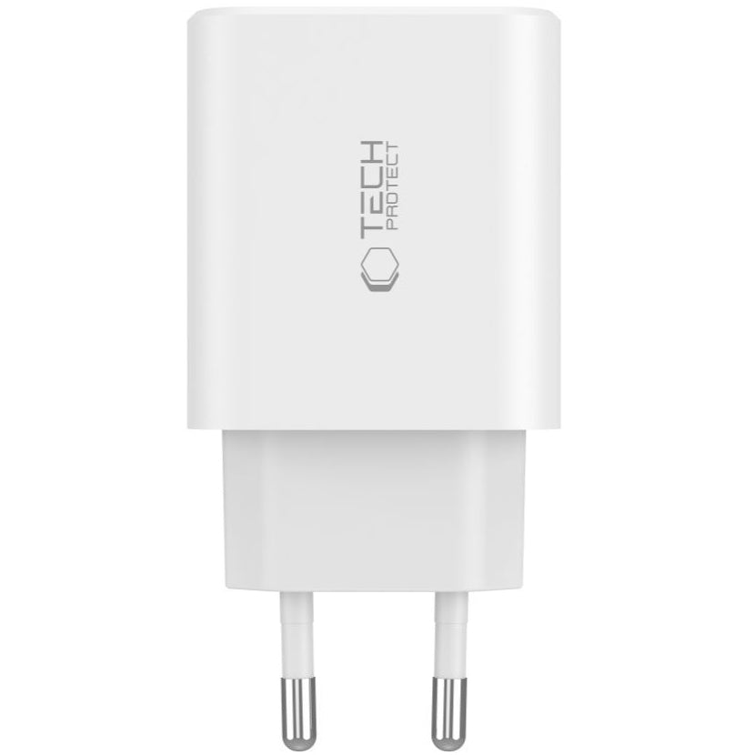 Caricabatterie di rete Tech-Protect NC30W, 30W, 3A, 1 x USB-A - 2 x USB-C, Bianco 