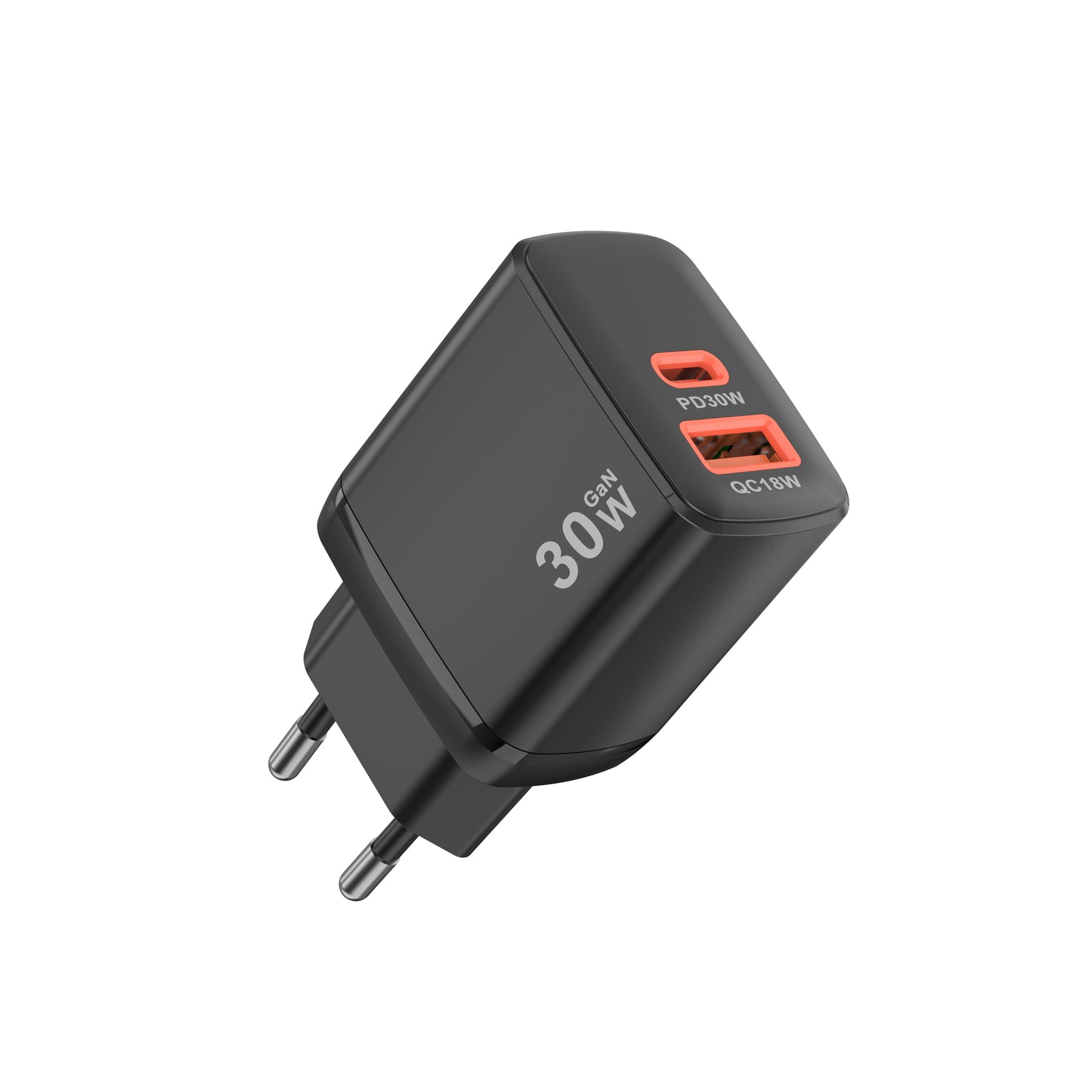 Caricabatterie Retea Techsuit CH1 Duonix, 30W, 3A, 1 x USB-A - 1 x USB-C, Nero