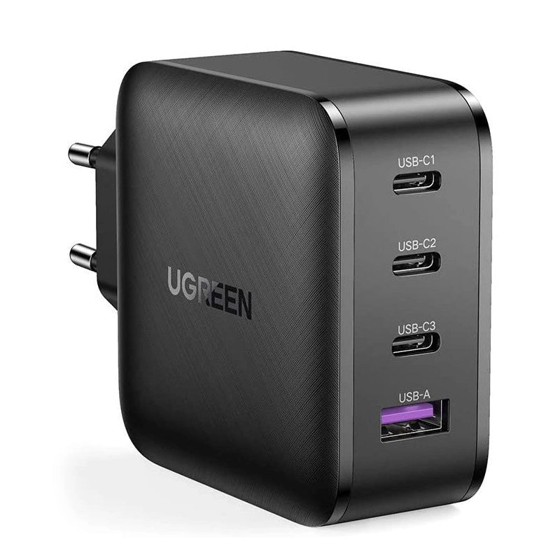 Caricabatterie di rete UGREEN CD104, 65W, 3A, 1 x USB-A - 3 x USB-C, nero