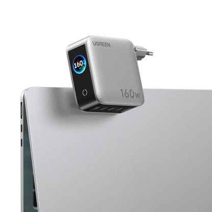 Caricatore da rete UGREEN Nexode Pro X774 (65637B) con display, 160 W, 5 A, 1 x USB-A - 4 x USB-C, grigio
