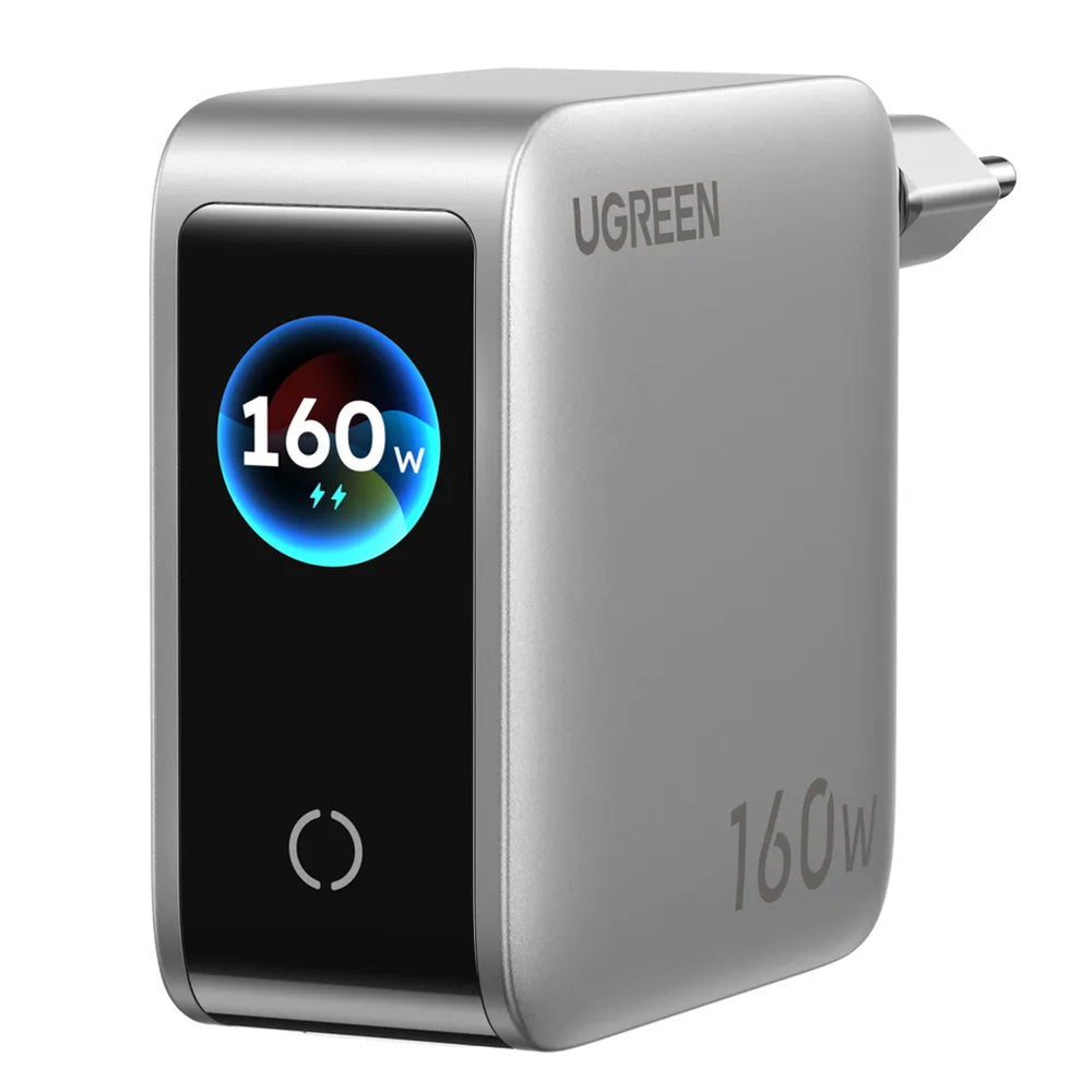 Caricatore da rete UGREEN Nexode Pro X774 (65637B) con display, 160 W, 5 A, 1 x USB-A - 4 x USB-C, grigio