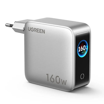 Caricatore da rete UGREEN Nexode Pro X774 (65637B) con display, 160 W, 5 A, 1 x USB-A - 4 x USB-C, grigio
