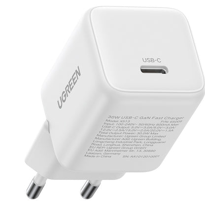 Caricabatterie Rete UGREEN X513, 30W, 3A, 1 x USB-C, Bianco
