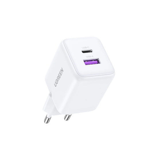 Caricabatterie Retea UGREEN X516, 30W, 3A, 1 x USB-A - 1 x USB-C, Bianco