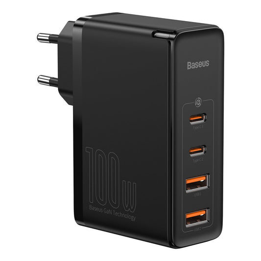 Caricatore di rete Baseus GaN2 Pro, 100W, 5A, 2 x USB-A - 2 x USB-C, nero CCGAN2P-L01