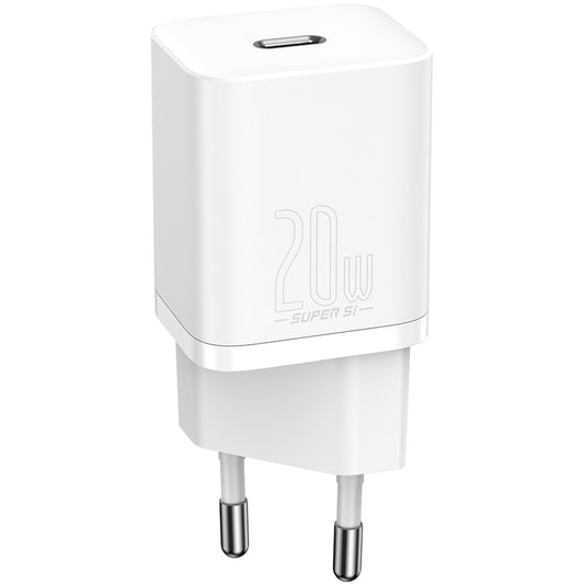 Caricabatterie di rete Baseus Super Si, 20W, 3A, 1 x USB-C, bianco CCSUP-B02