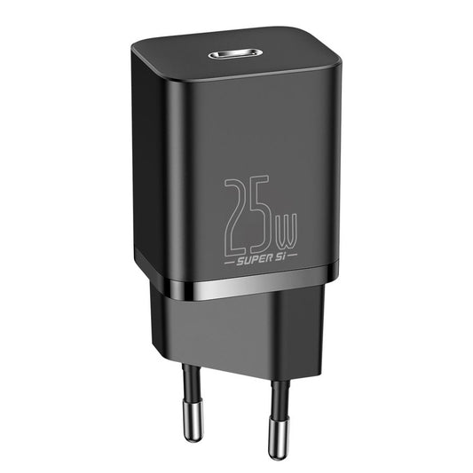 Caricabatterie di rete Baseus Super Si, 25W, 3A, 1 x USB-C, nero CCSP020101