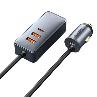 Caricabatterie da auto Baseus Share Together, 120W, 3A, 2 x USB-A - 2 x USB-C, grigio CCBT-A0G