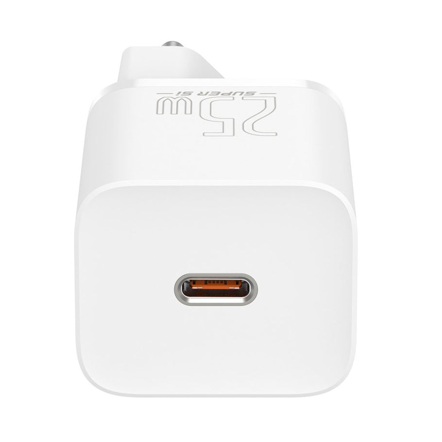 Caricabatterie di rete Baseus Super Si, 25W, 3A, 1 x USB-C, bianco CCSP020102