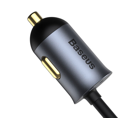 Caricabatterie da auto Baseus Share Together, 120W, 3A, 2 x USB-A - 2 x USB-C, grigio CCBT-A0G