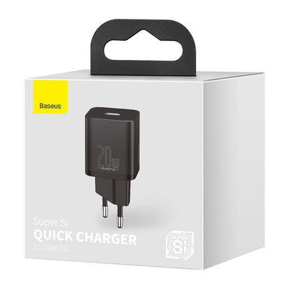 Caricabatterie di rete Baseus Super Si, 20W, 3A, 1 x USB-C, nero CCSUP-B01