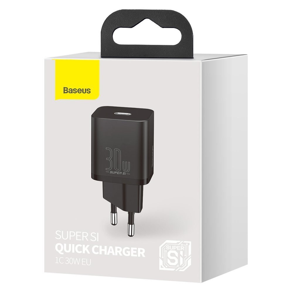 Caricatore di rete Baseus Super Si, 30W, 3A, 1 x USB-C, nero CCSUP-J01 