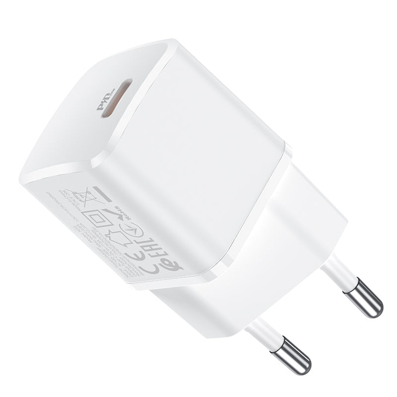 Caricabatterie di rete HOCO N10, 20W, 3A, 1 x USB-C, bianco