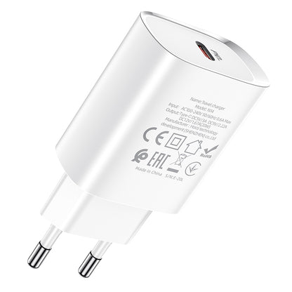 Caricabatterie di rete HOCO N14, 20W, 3A, 1 x USB-C, bianco