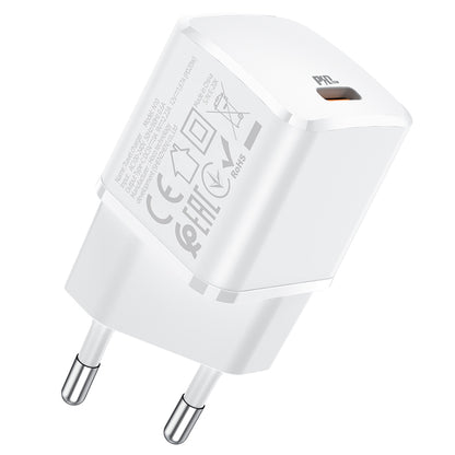 Caricabatterie di rete HOCO N10, 20W, 3A, 1 x USB-C, bianco