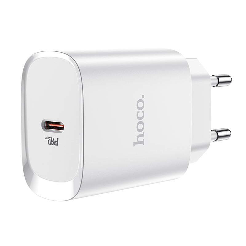 Caricabatterie di rete HOCO N14, 20W, 3A, 1 x USB-C, bianco