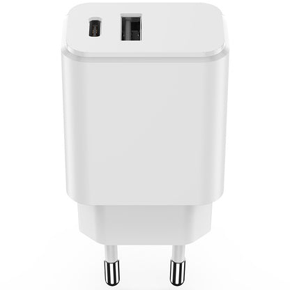 Caricatore di rete Setty, 20W, 3A, 1 x USB-A - 1 x USB-C, bianco