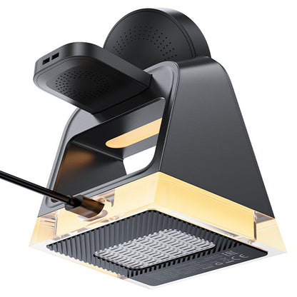 Caricabatterie Wireless Retea Acefast E17 3in1, 15W, 1.67A, Nero