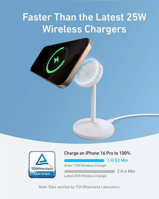 Caricabatterie Retea Wireless Anker MagGo Stand, 15W, 1.67A, Bianco A25X1H21