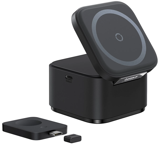 Caricatore da rete wireless Baseus MagPro 3 in 1, 25 W, 1 x USB-C, nero P10264100123-01