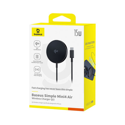 Baseus Simple Mini4 Air Wireless Network Charger, 15W, 1.67A, Black P10278200111-00