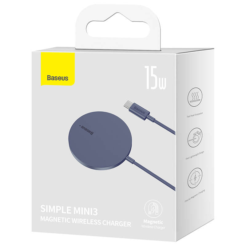 Baseus Simple Mini3 Wireless Network Charger, 15W, 1.67A, Purple CCJJ040205