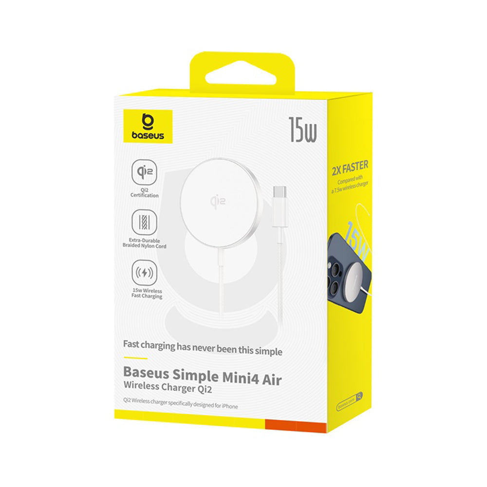Baseus Simple Mini4 Air Wireless Network Charger, 15W, 1.67A, Silver P10278200S11-00