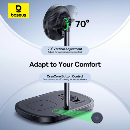 Caricatore da rete wireless Baseus EnerFill FS41 3 in 1, 22,5 W, 1,67 A, Nero P10281904123-01