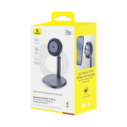Caricabatterie Rete Wireless Baseus Orbit 2 Pro 2in1, 20W, 1.67A, Grigio P10273500813-00