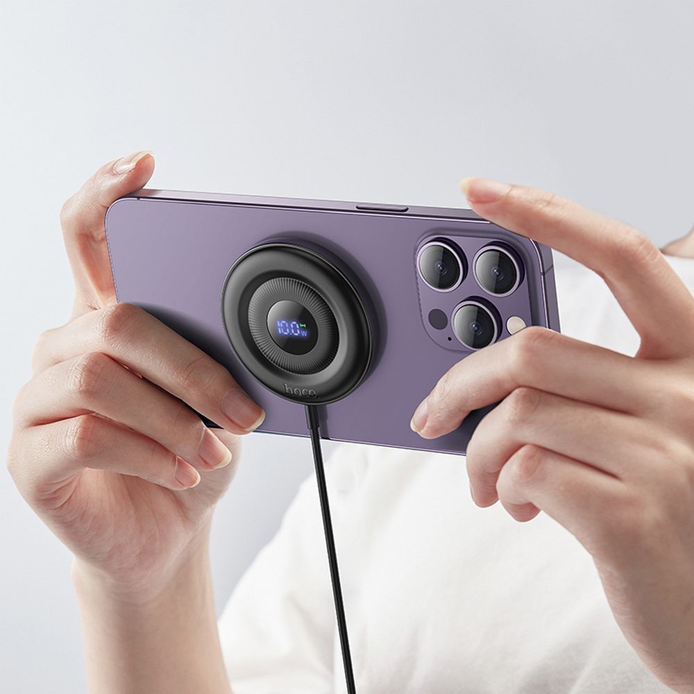 Caricabatterie Wireless HOCO CW61, 15W, 1.67A, Nero