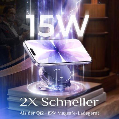 Caricabatterie Wireless Lisen W602 2in1, 15W, 1.67A, Nero YL0324090008