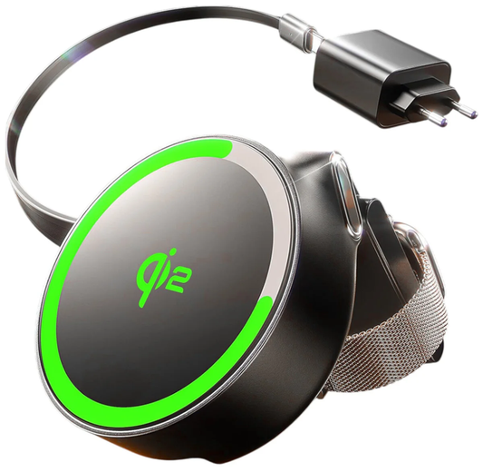 Caricabatterie Wireless Lisen W602 2in1, 15W, 1.67A, Nero YL0324090008