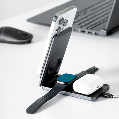 Caricabatterie Rete Wireless Proove Metal Edge 3in1, 15W, 1.67A, Grigio WSME15010003