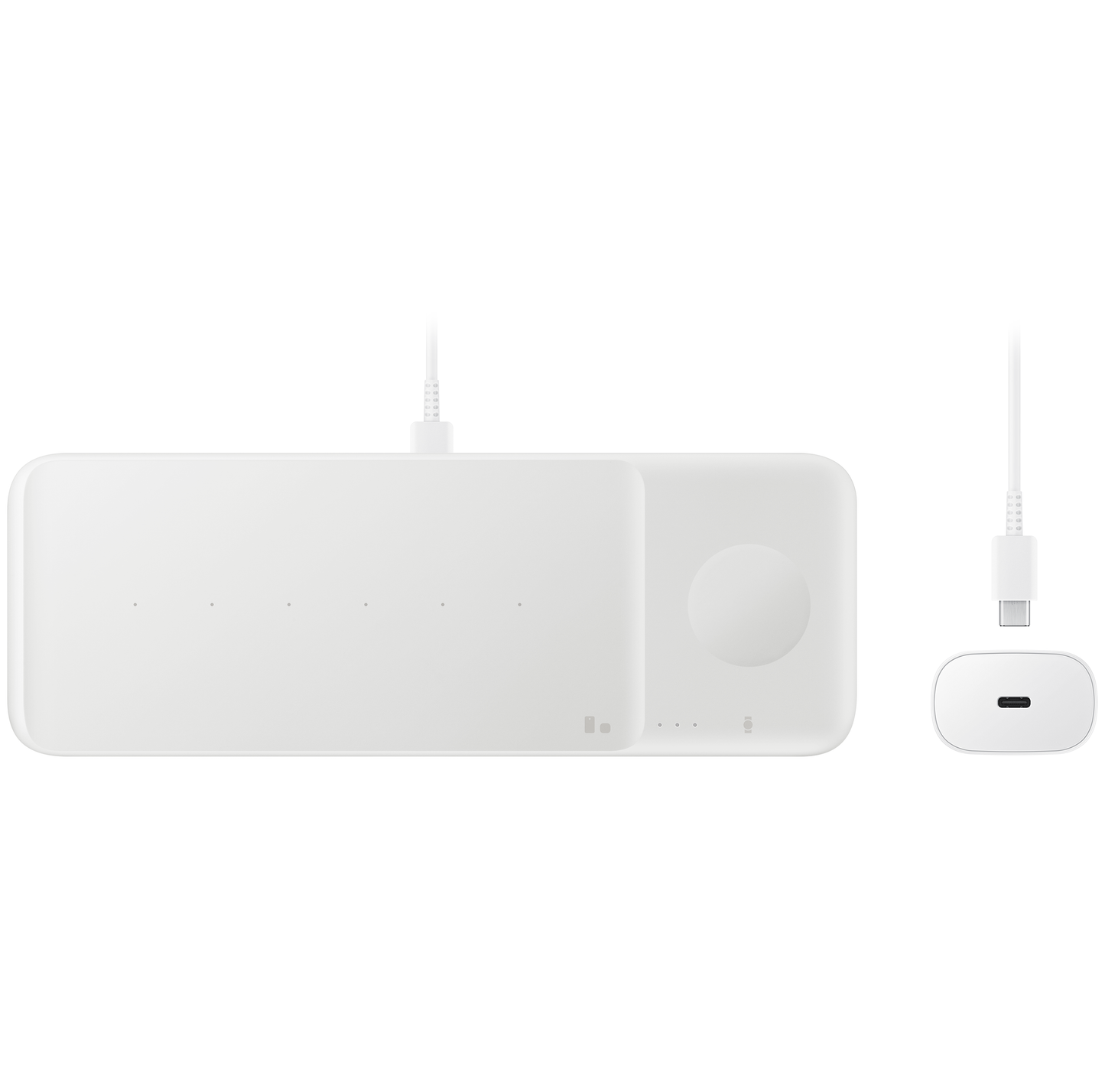 Caricatore di rete wireless Samsung Trio, 9W, 1A, bianco EP-P6300TWEGEU