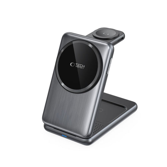 Caricabatterie Wireless Rete Tech-Protect A42 3in1, 15W, 1.67A, Grigio