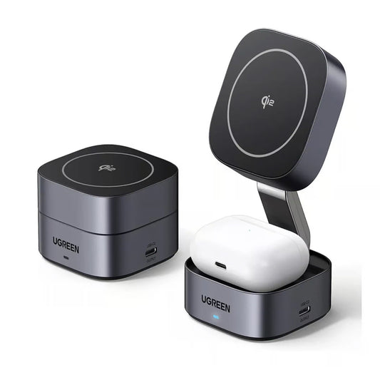 Caricabatterie Wireless UGREEN W702 3in1, 20W, 1.67A, 1 x USB-C, Nero