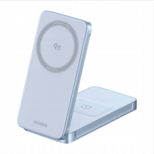 Caricabatterie Wireless UGREEN MagFlow 2in1, 25W, Blu
