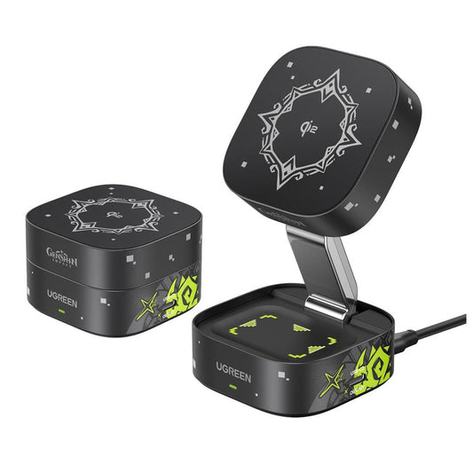 Caricabatterie Wireless UGREEN Genshin Impact Ed.W702 2n1, 25W, 1.67A, 1 x USB-C, Nero