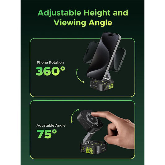 Caricabatterie Wireless UGREEN Genshin Impact Ed.W702 2n1, 25W, 1.67A, 1 x USB-C, Nero