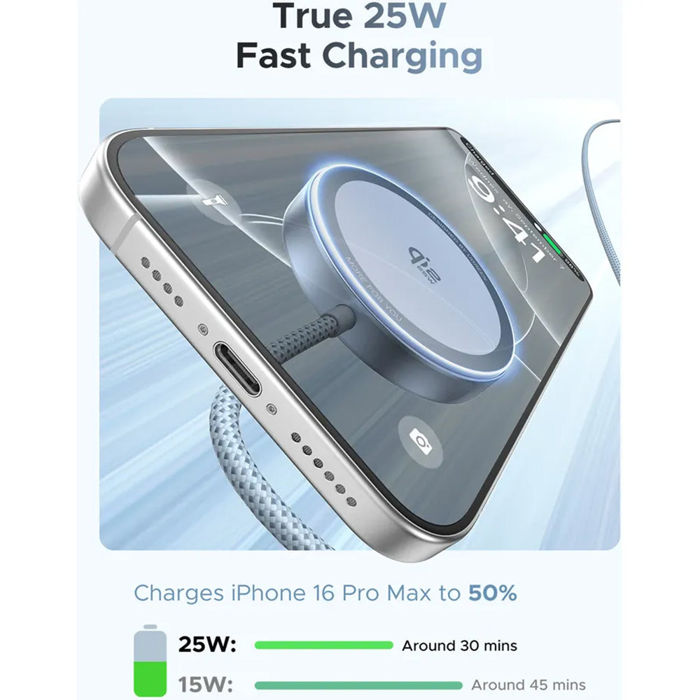 Caricabatterie Wireless UGREEN MagFlow, 25W, Blu