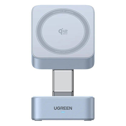 Caricabatterie Wireless UGREEN W752 2in1, 35W, 3A, 1 x USB-C, Blu