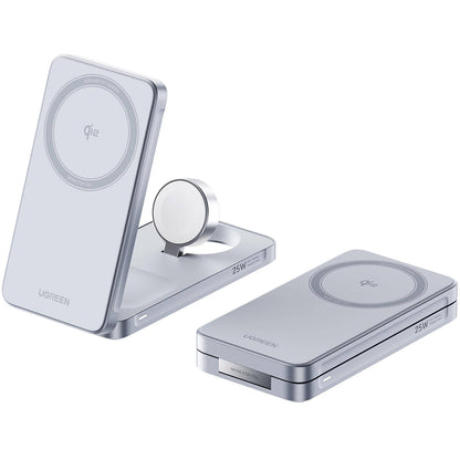 Caricatore Wireless da Rete UGREEN W757 (65901) 3in1, 25W, Blu