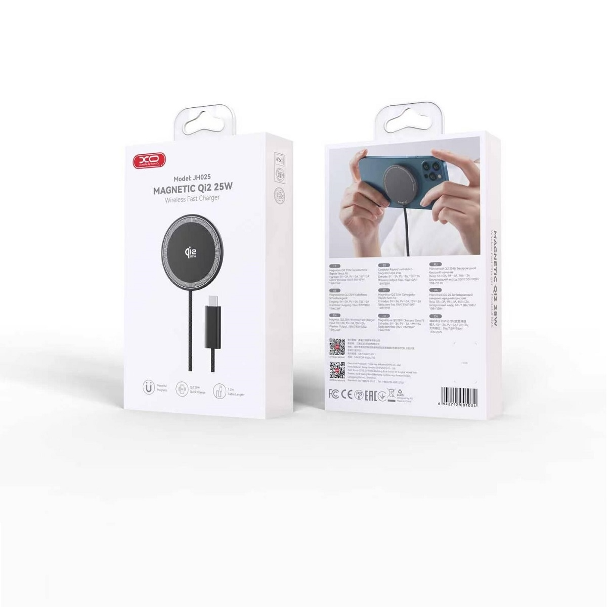 Caricatore Wireless da Rete XO Design JH025, 25W, 1.67A, Nero