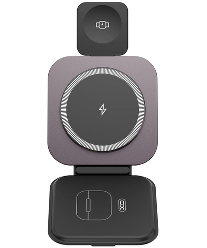 Wireless Network Charger XO Design CX035 3in1, 15W, 1.67A, Black, Resealed