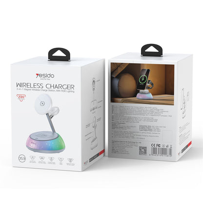 Yesido DS31 3in1 Wireless Network Charger, 15W, 1.67A, White