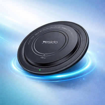 Caricabatterie Wireless Yesido DS39, 15W, 1.67A, Nero