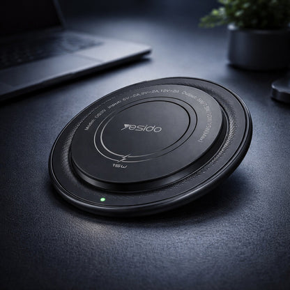 Caricabatterie Wireless Yesido DS39, 15W, 1.67A, Nero