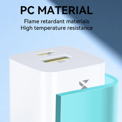 Caricabatterie da Rete WZK WWCEAC, 33W, 3A, 1 x USB-A - 1 x USB-C, Bianco